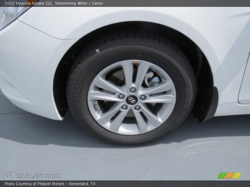 Shimmering White / Camel 2013 Hyundai Sonata GLS