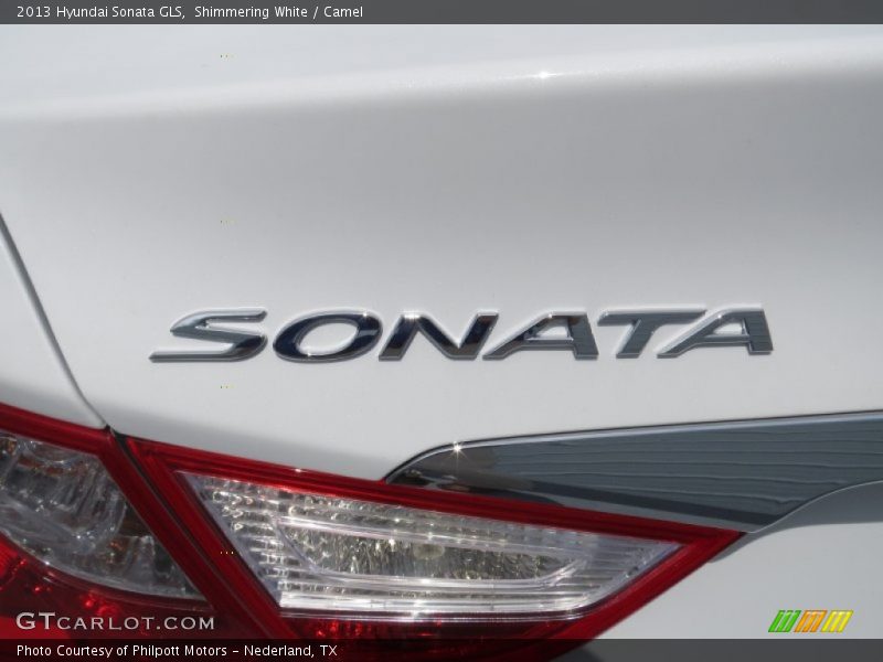 Shimmering White / Camel 2013 Hyundai Sonata GLS