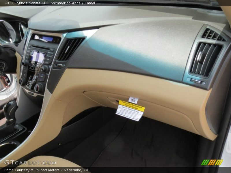 Shimmering White / Camel 2013 Hyundai Sonata GLS