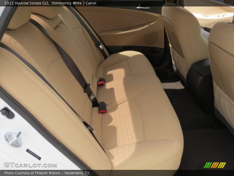 Shimmering White / Camel 2013 Hyundai Sonata GLS