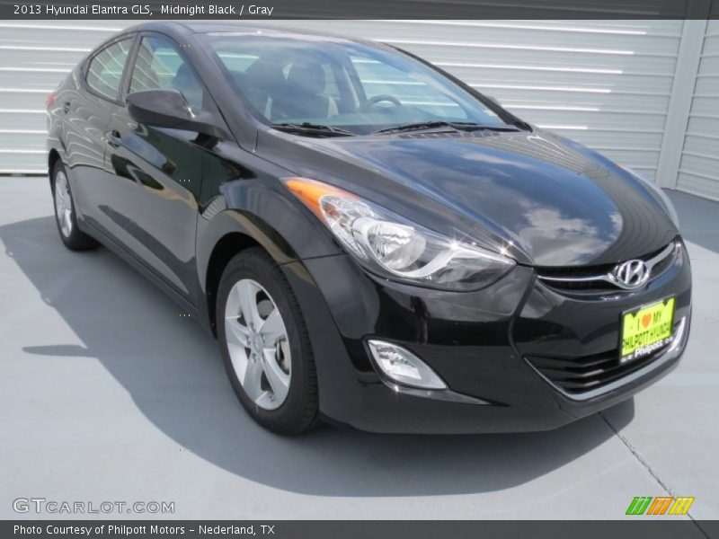 Midnight Black / Gray 2013 Hyundai Elantra GLS