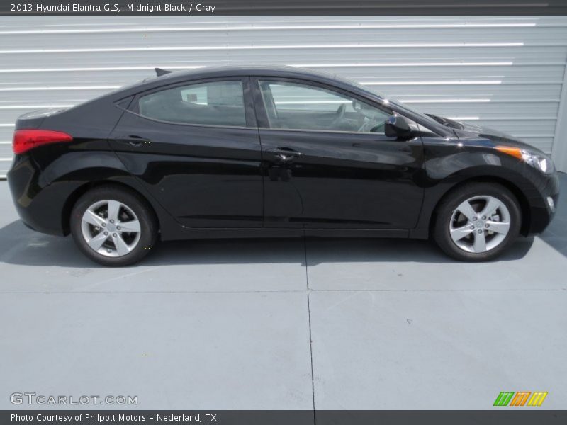 Midnight Black / Gray 2013 Hyundai Elantra GLS