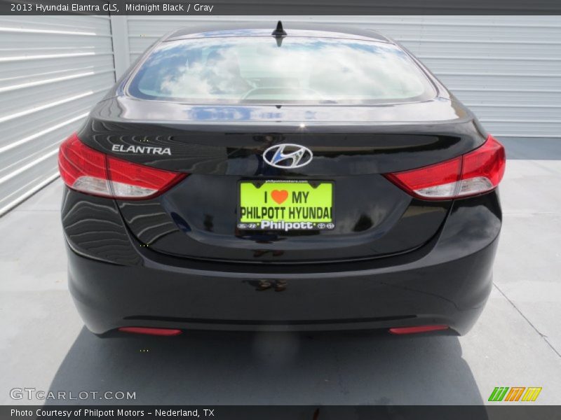 Midnight Black / Gray 2013 Hyundai Elantra GLS