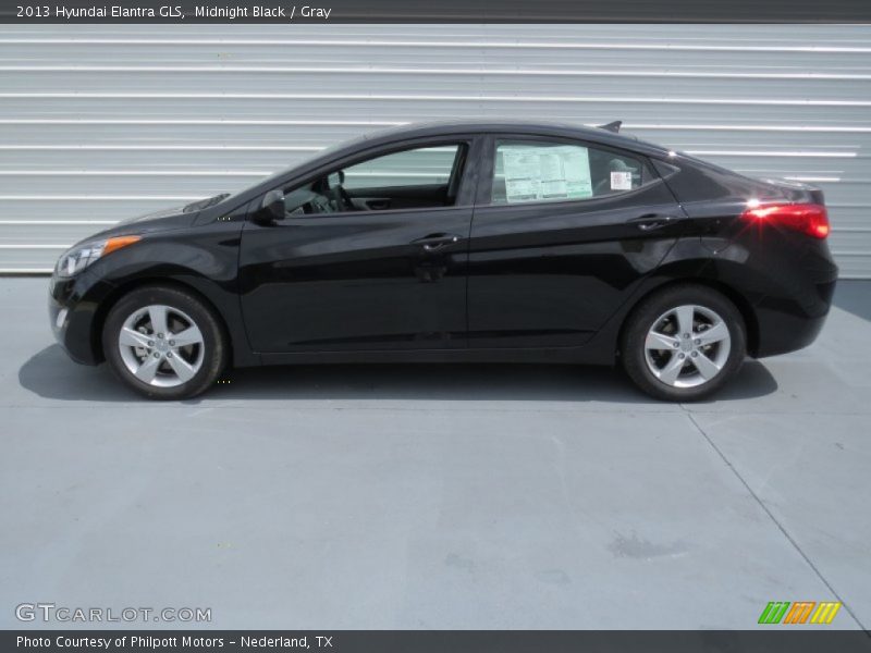 Midnight Black / Gray 2013 Hyundai Elantra GLS