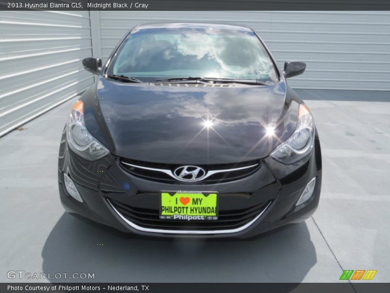 Midnight Black / Gray 2013 Hyundai Elantra GLS