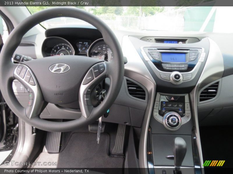Midnight Black / Gray 2013 Hyundai Elantra GLS
