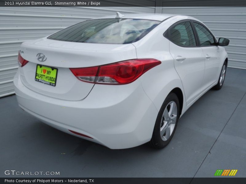 Shimmering White / Beige 2013 Hyundai Elantra GLS