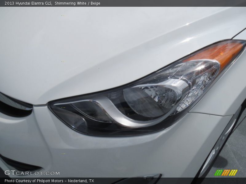 Shimmering White / Beige 2013 Hyundai Elantra GLS