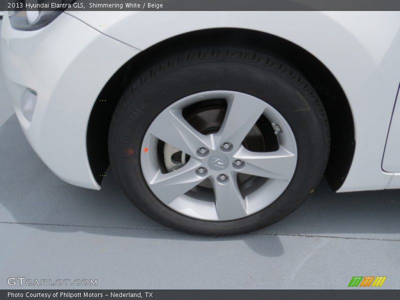Shimmering White / Beige 2013 Hyundai Elantra GLS