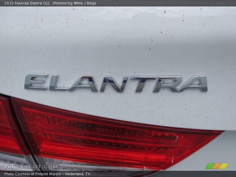 Shimmering White / Beige 2013 Hyundai Elantra GLS