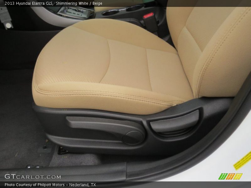 Shimmering White / Beige 2013 Hyundai Elantra GLS