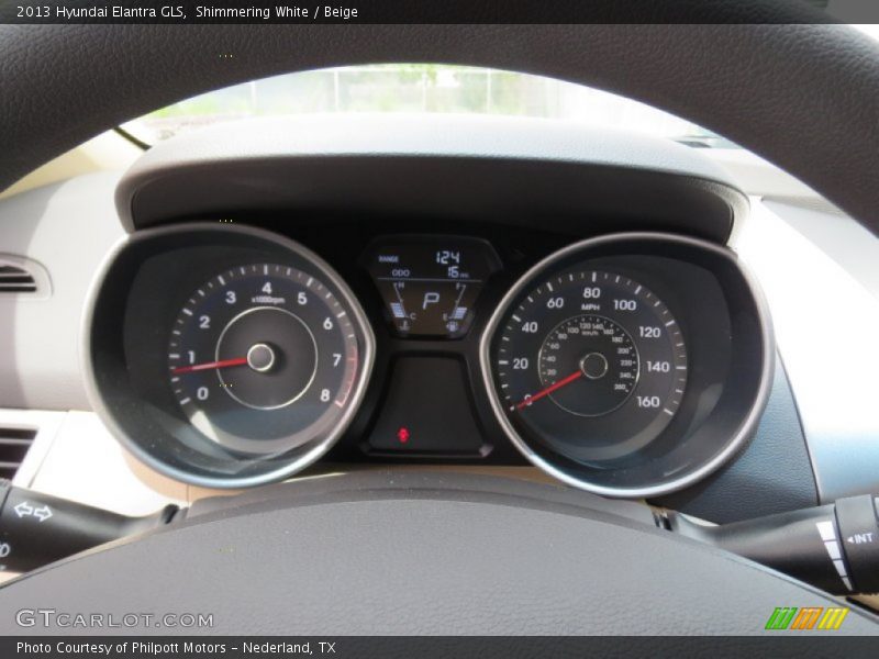 Shimmering White / Beige 2013 Hyundai Elantra GLS