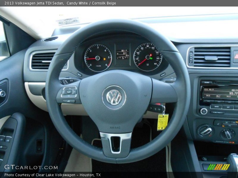 Candy White / Cornsilk Beige 2013 Volkswagen Jetta TDI Sedan