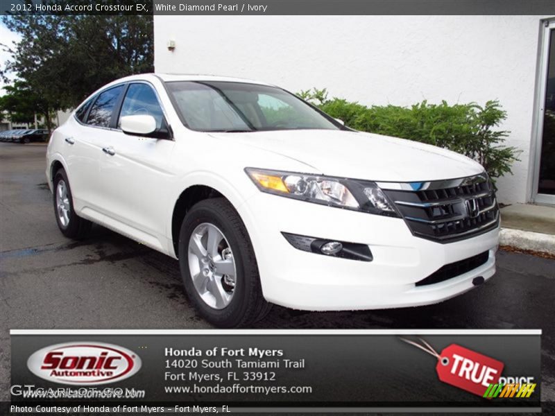 White Diamond Pearl / Ivory 2012 Honda Accord Crosstour EX