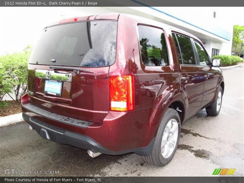 Dark Cherry Pearl II / Beige 2012 Honda Pilot EX-L