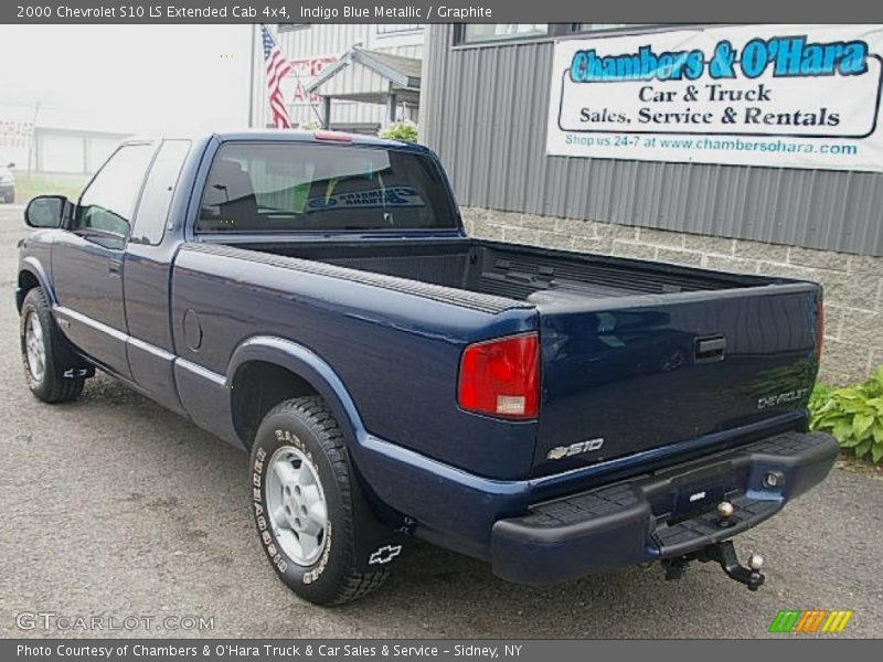 Indigo Blue Metallic / Graphite 2000 Chevrolet S10 LS Extended Cab 4x4