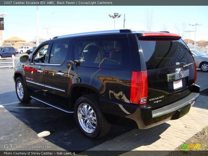 Black Raven / Cocoa/Light Cashmere 2007 Cadillac Escalade ESV AWD