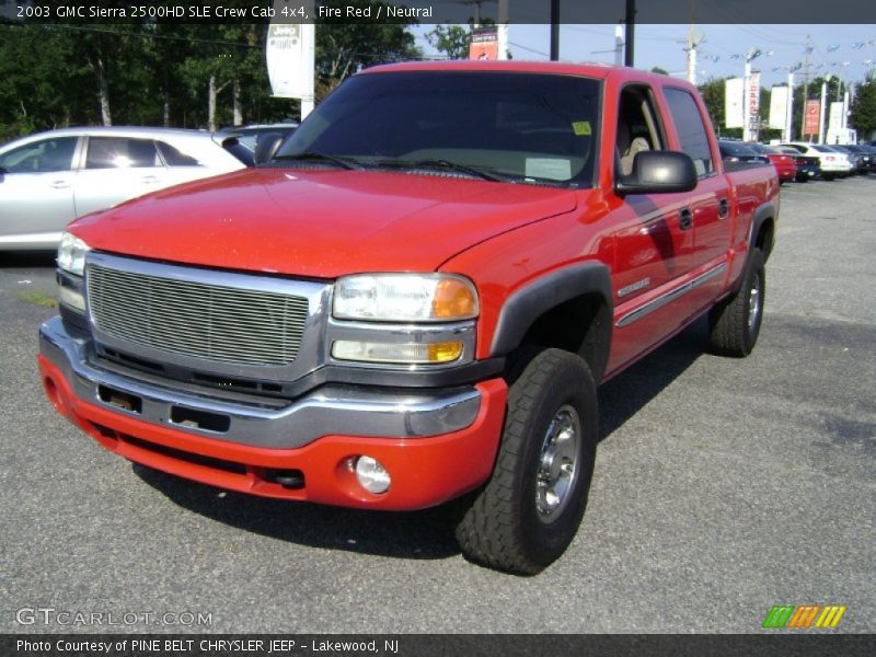 Fire Red / Neutral 2003 GMC Sierra 2500HD SLE Crew Cab 4x4