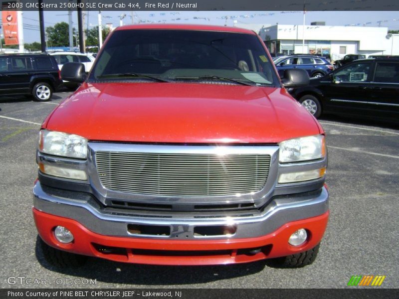 Fire Red / Neutral 2003 GMC Sierra 2500HD SLE Crew Cab 4x4