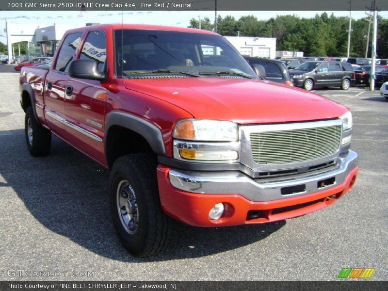 Fire Red / Neutral 2003 GMC Sierra 2500HD SLE Crew Cab 4x4
