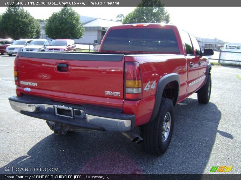 Fire Red / Neutral 2003 GMC Sierra 2500HD SLE Crew Cab 4x4