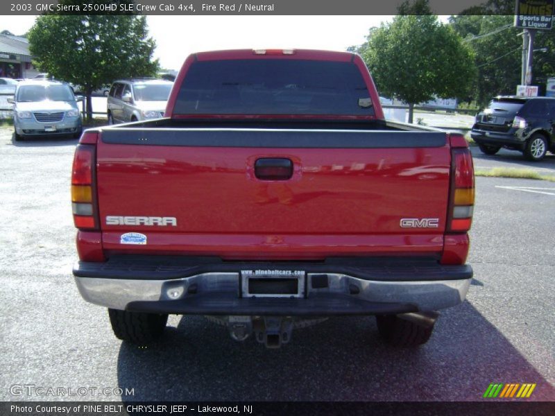 Fire Red / Neutral 2003 GMC Sierra 2500HD SLE Crew Cab 4x4