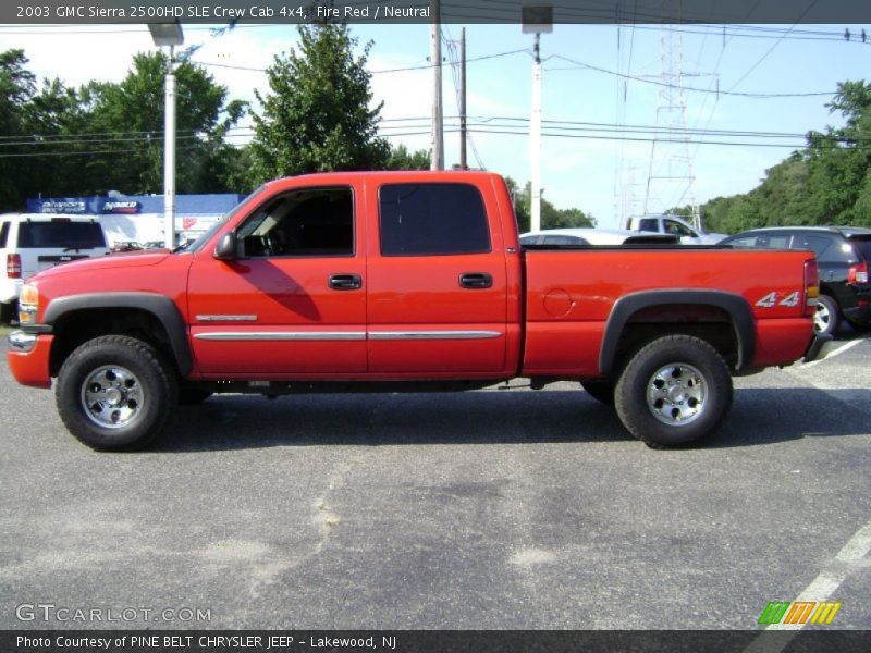 Fire Red / Neutral 2003 GMC Sierra 2500HD SLE Crew Cab 4x4