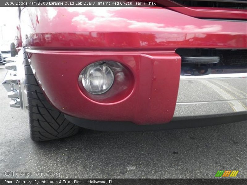 Inferno Red Crystal Pearl / Khaki 2006 Dodge Ram 3500 Laramie Quad Cab Dually
