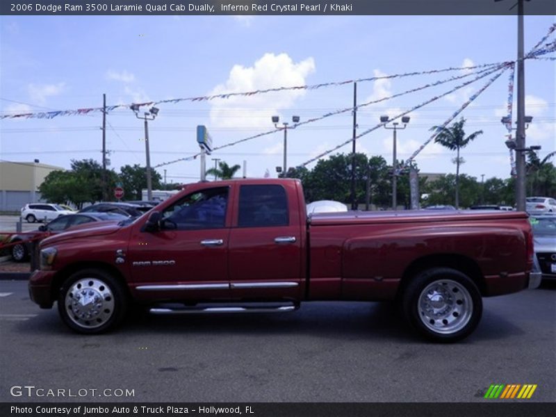  2006 Ram 3500 Laramie Quad Cab Dually Inferno Red Crystal Pearl