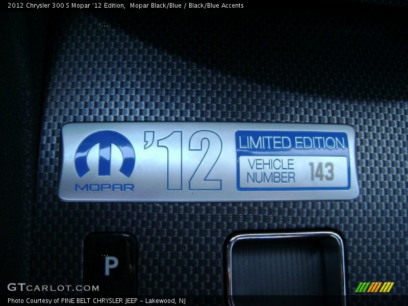  2012 300 S Mopar '12 Edition Logo