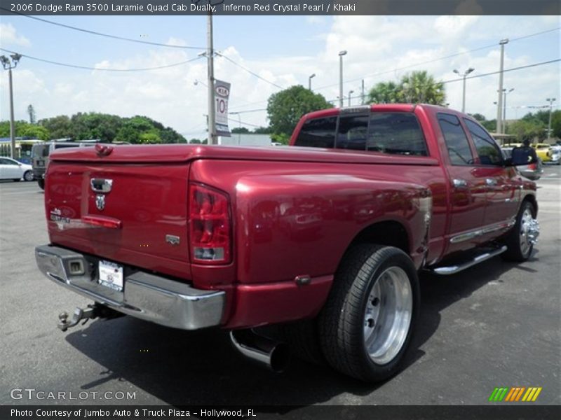  2006 Ram 3500 Laramie Quad Cab Dually Inferno Red Crystal Pearl