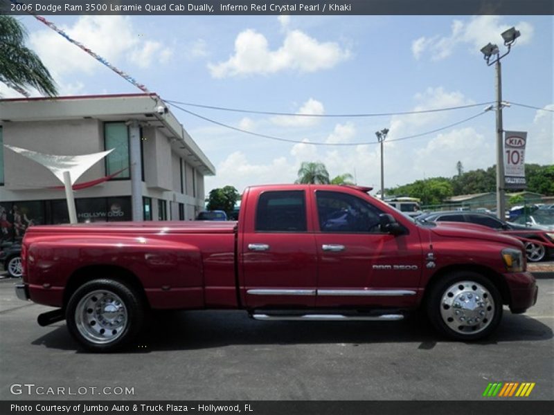  2006 Ram 3500 Laramie Quad Cab Dually Inferno Red Crystal Pearl