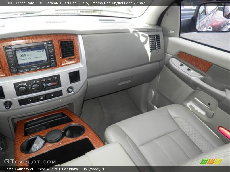Inferno Red Crystal Pearl / Khaki 2006 Dodge Ram 3500 Laramie Quad Cab Dually