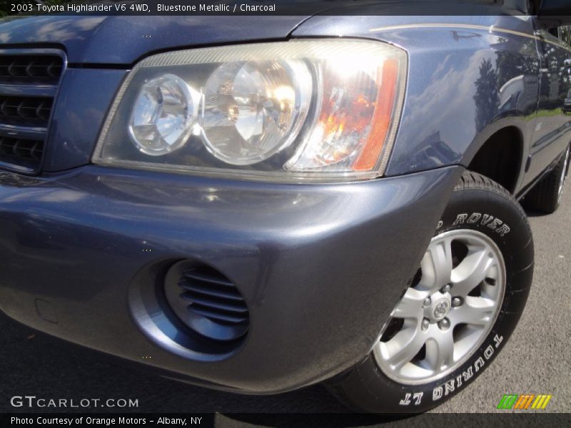 Bluestone Metallic / Charcoal 2003 Toyota Highlander V6 4WD