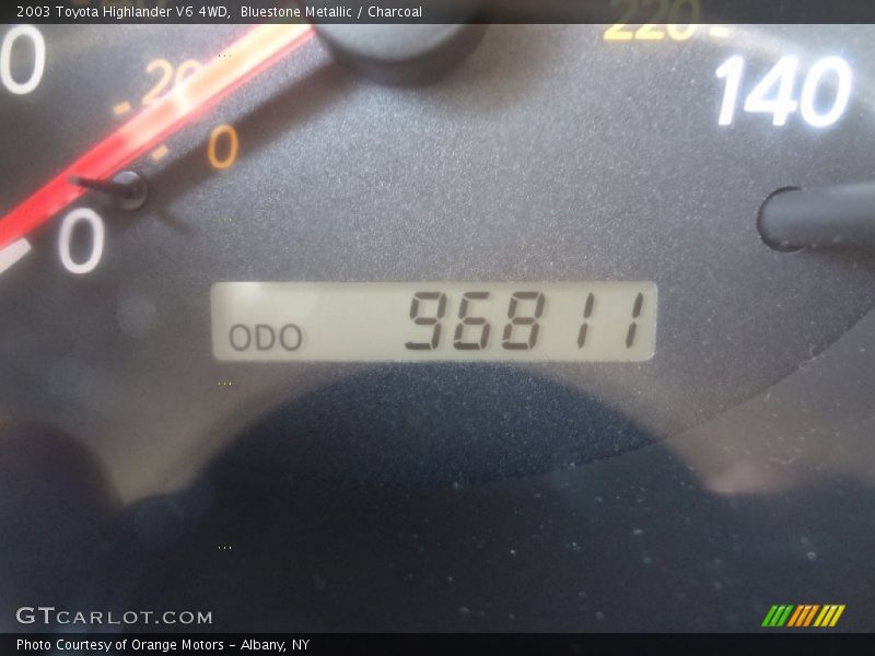 Bluestone Metallic / Charcoal 2003 Toyota Highlander V6 4WD