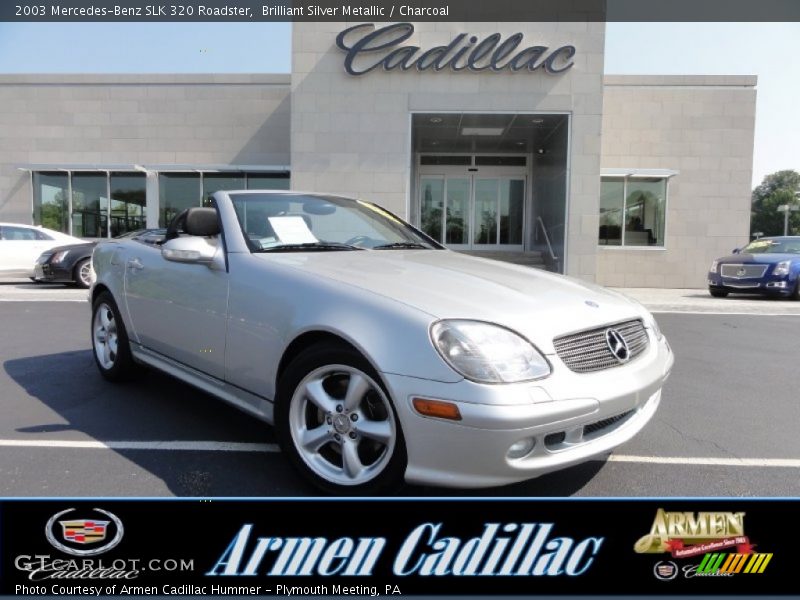 Brilliant Silver Metallic / Charcoal 2003 Mercedes-Benz SLK 320 Roadster