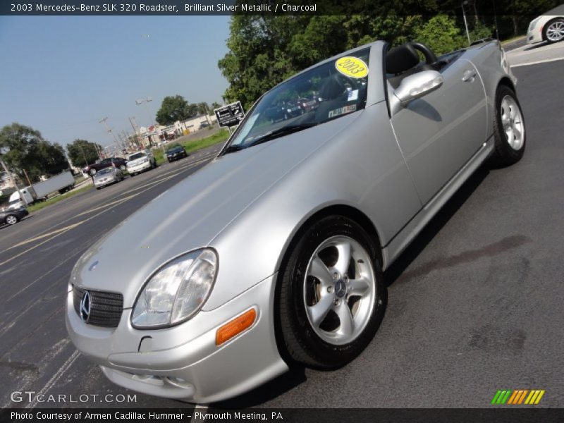 Brilliant Silver Metallic / Charcoal 2003 Mercedes-Benz SLK 320 Roadster