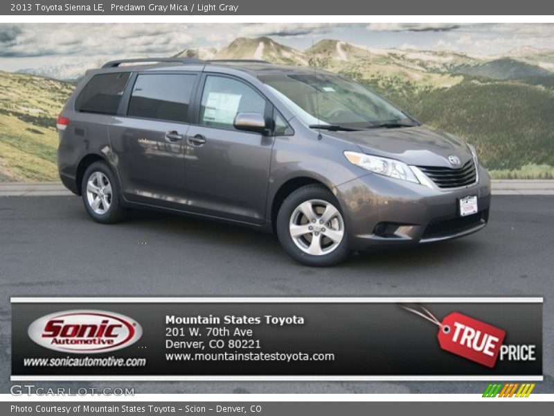 Predawn Gray Mica / Light Gray 2013 Toyota Sienna LE