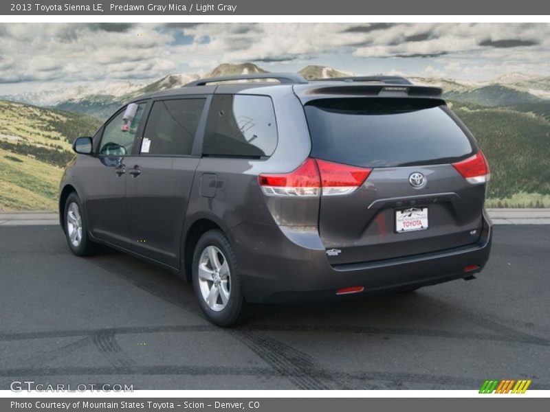 Predawn Gray Mica / Light Gray 2013 Toyota Sienna LE