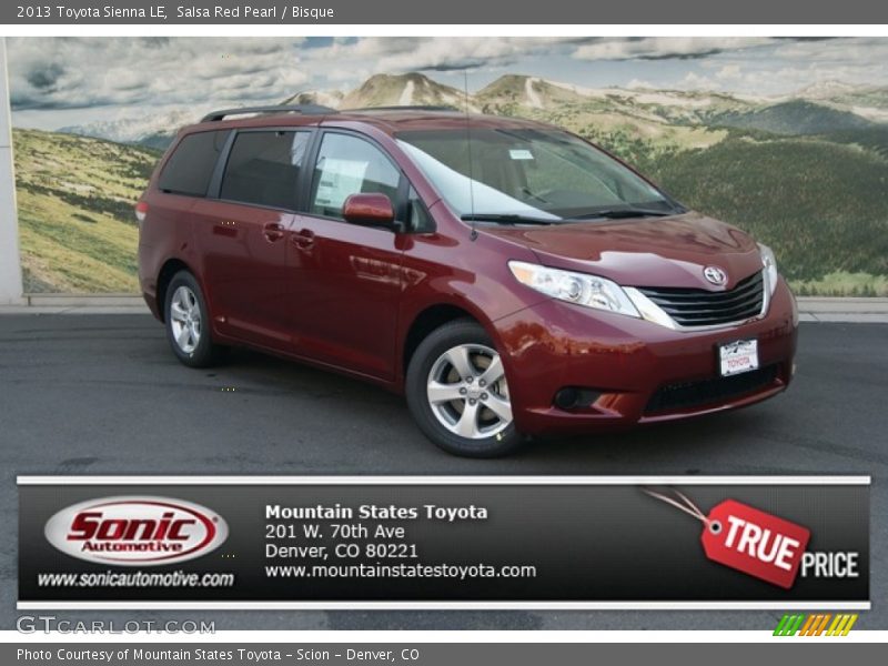 Salsa Red Pearl / Bisque 2013 Toyota Sienna LE