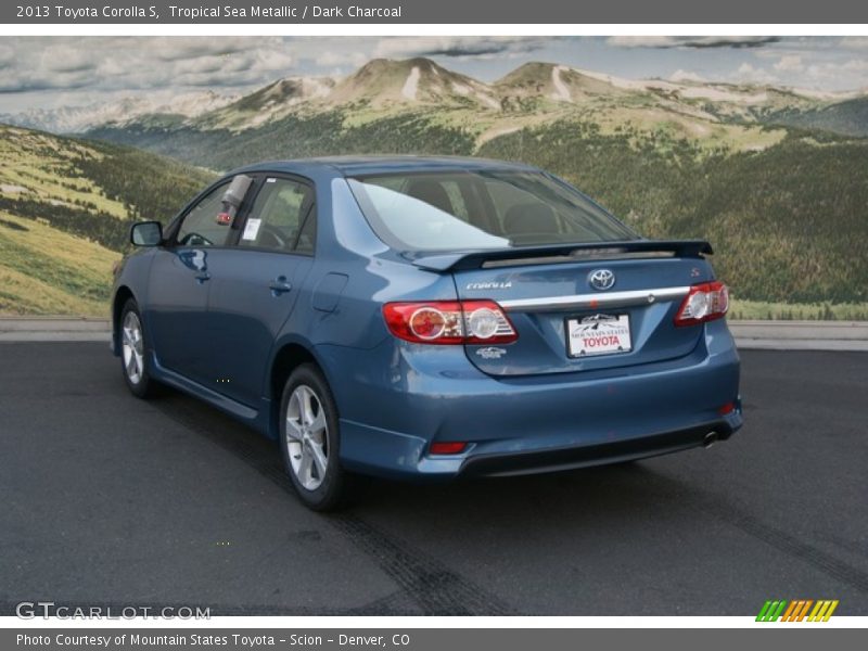 Tropical Sea Metallic / Dark Charcoal 2013 Toyota Corolla S