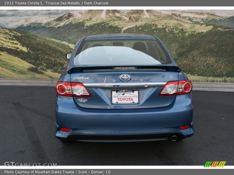 Tropical Sea Metallic / Dark Charcoal 2013 Toyota Corolla S