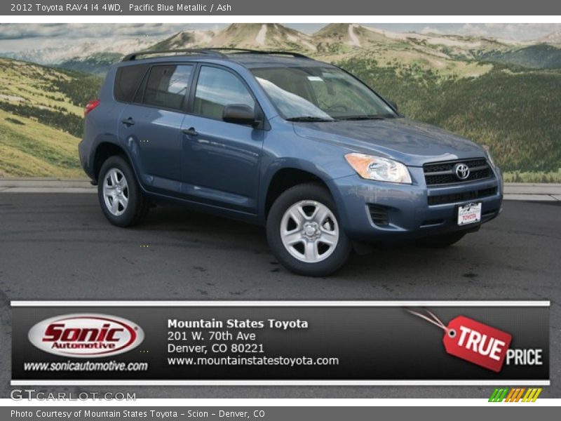 Pacific Blue Metallic / Ash 2012 Toyota RAV4 I4 4WD