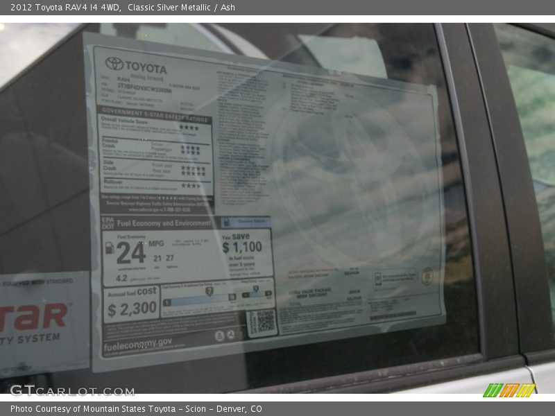 Classic Silver Metallic / Ash 2012 Toyota RAV4 I4 4WD