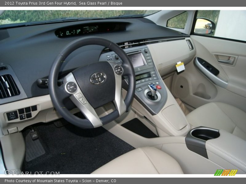 Sea Glass Pearl / Bisque 2012 Toyota Prius 3rd Gen Four Hybrid
