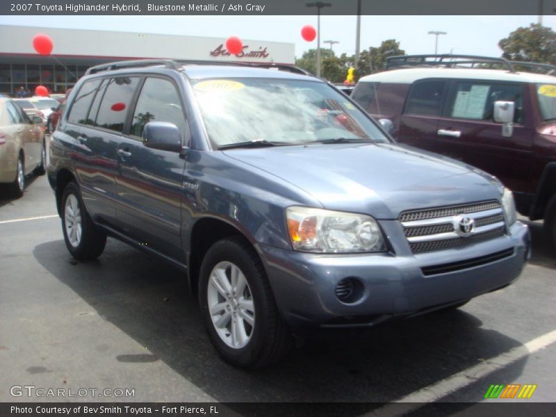 Bluestone Metallic / Ash Gray 2007 Toyota Highlander Hybrid