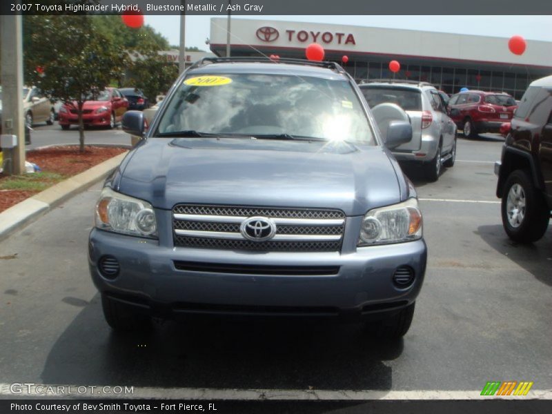 Bluestone Metallic / Ash Gray 2007 Toyota Highlander Hybrid