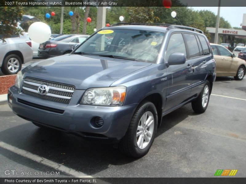 Bluestone Metallic / Ash Gray 2007 Toyota Highlander Hybrid