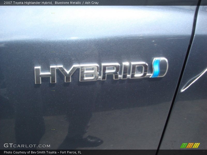 Bluestone Metallic / Ash Gray 2007 Toyota Highlander Hybrid