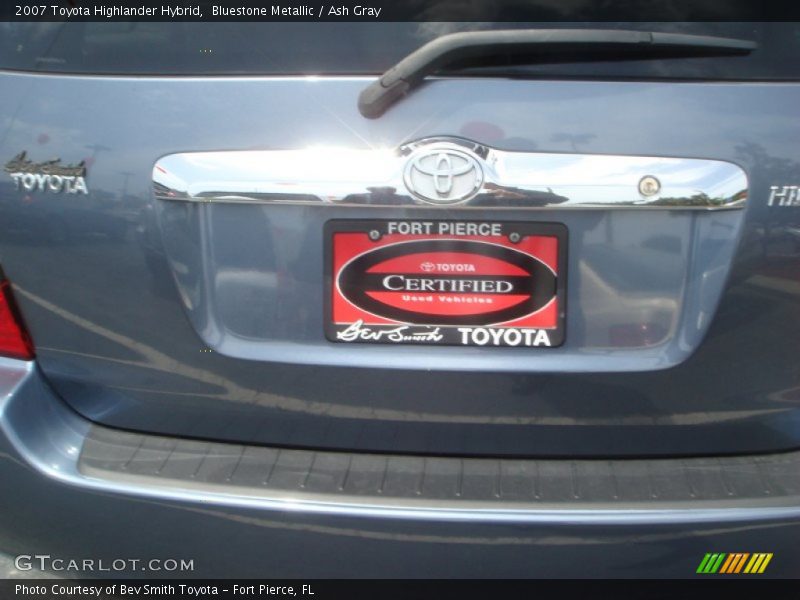 Bluestone Metallic / Ash Gray 2007 Toyota Highlander Hybrid